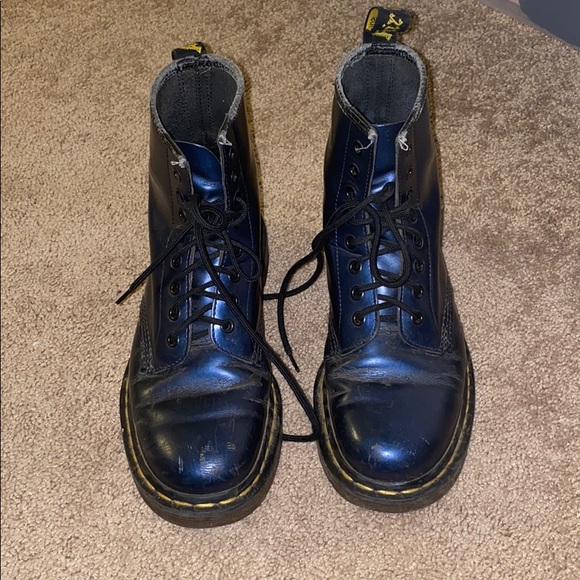 navy blue doc martens